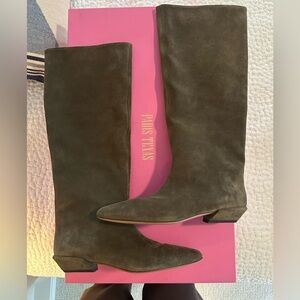 Paris Texas Women's Grey/Brown Suede Over the Knee Boots